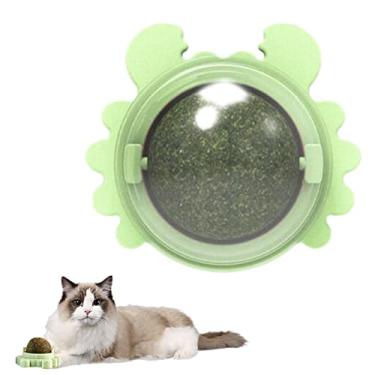 Imagem de Bolas de catnip para parede de gatos | Portátil Catnip Toy Bolas Comestíveis Catnip Bola Rotativa Cat Toy - Brinquedos duráveis para mastigar gatinhos para limpeza de dentes Chestea