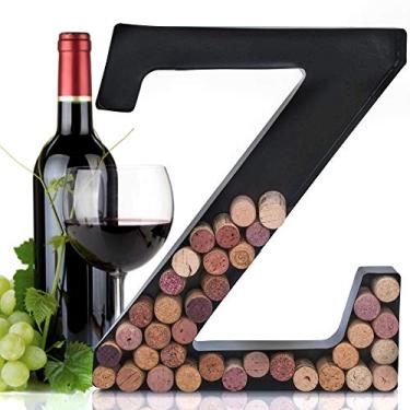 Imagem de (Large, Z) - Metal Letter Wine Cork Holder Monogram w/Free Wall Mount Kit A-Z, (Z)
