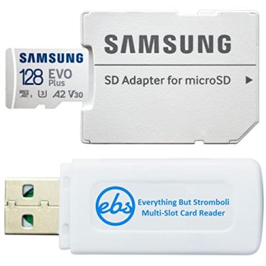 Imagem de Cartão de memória Samsung Evo Plus 128GB Micro SDXC Classe 10 A2 UHS-I U3 funciona com telefones Android - Galaxy A51, A50, A40, A30 (MB-MC128KA) Pacote com (1) Leitor de cartão micro SD e SD Stromboli