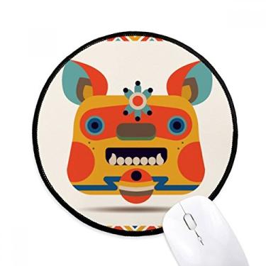 Imagem de DIYthinker Tapete de mouse monstro estilo chinês desktop escritório tapete redondo para computador
