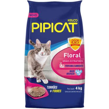 Imagem de Areia Sanitária Kelco Pipicat Floral - 4 Kg