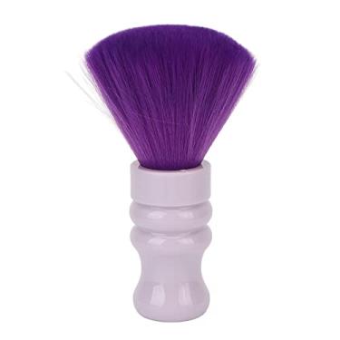 Imagem de Espanador de pescoço escova de nylon macio alça ABS ferramenta de lavagem de poeira de rosto macio escova de barbeiro escova de pescoço espanador escova de nylon alça ABS ferramenta de poeira facial macia para barbeiro salão