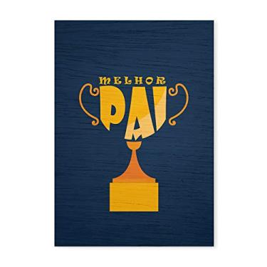 Imagem de Arte Maníacos Quadro Decorativo em Madeira Pai Troféu - 23x16,25cm