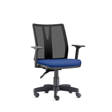 Imagem de Cadeira Addit Ergonômica - 4124 Nr17 da ABNT com regulagem de Braço (Tecido Crepe cor: Azul)