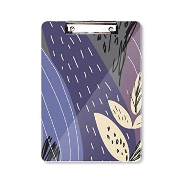 Imagem de Folha abstrata plantas padrão arte prancheta pasta bloco de escrita placa de suporte A4