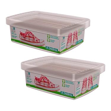 Imagem de Kit 2 Caixa Organizadora De Sapatos Infantil Para Closet Transparente