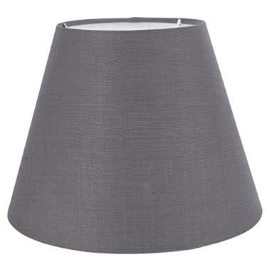 Imagem de OSALADI Abajur médio, abajur de tecido barril para abajur de mesa e luz de chão, cinza escuro