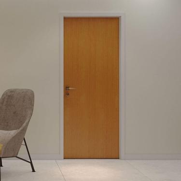 Imagem de Porta de Madeira 210x72cm Espessura 3,5cm Mso Eucaplac Eucatex Nogal Mel