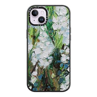 Imagem de CASETiFY Capa Impact para iPhone 14 Plus [4X testada em grau militar contra quedas/Proteção contra quedas de 2,5 m/compatível com Magsafe] - Flores de Squill Selvagem - Preto Fosco