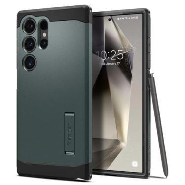 Imagem de Capa Spigen para Samsung Galaxy S24 Ultra: armadura resistente [serviço pesado] [resistente a choques] para Samsung Galaxy S24 Ultra - verde abismo