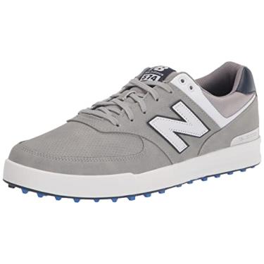 Imagem de New Balance Sapato de golfe masculino 574 Greens, Cinza/branco, 8.5 X-Wide