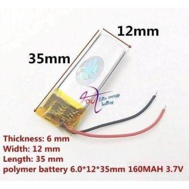 Imagem de Bateria Para Fone De Ouvido 3,7v  160mah Carta - bgb