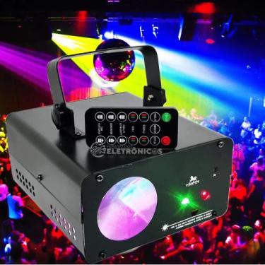 Imagem de Super Globo Laser Show RGBW Controle Remoto Bivolt Dj Iluminação Efeit