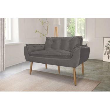 Imagem de Namoradeira Decorativa Opala Suede - me, cinza