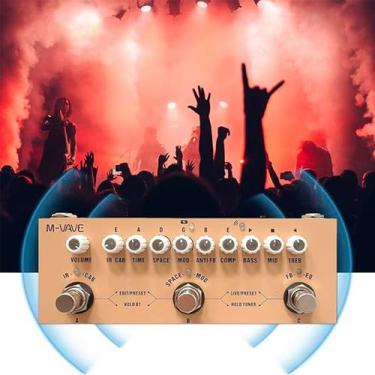 Imagem de Pedal De Efeito Portátil Para Violão M-vave Cube-baby Ac Creme Acústic