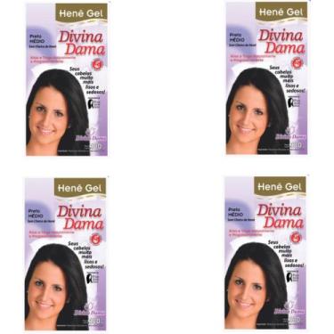 Imagem de Hene Em Gel Jaborandi 10x180gr Divina Dama Preto Medio (Preto Natural)