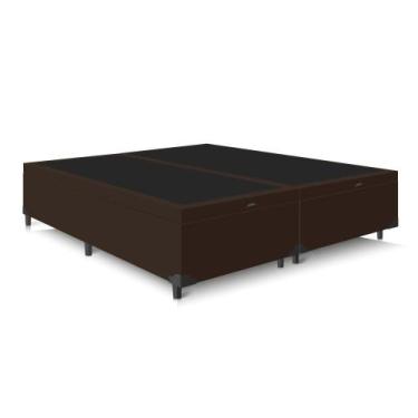 Imagem de Cama Somier Box Baú Super King 193x203x42 Premium Bipartida - ProMax, 
