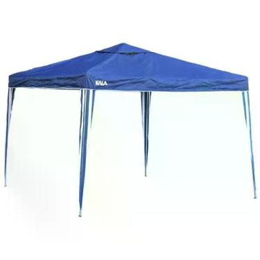 Imagem de Tenda Gazebo Dobrável 3M X 3M Em Poliéster Diversas Cores KALA, Azul