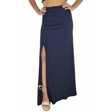Imagem de Saia Longa Com Fenda Ref.15207 S - Docce Mulher, Preto, G