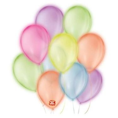 Imagem de Balão Neon Bexiga Aniversário Festa Cores nº9 c/25un - São Roque