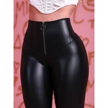 Imagem de Calça Feminina Montaria Cintura Alta Modeladora Chapa Barriga Empina B