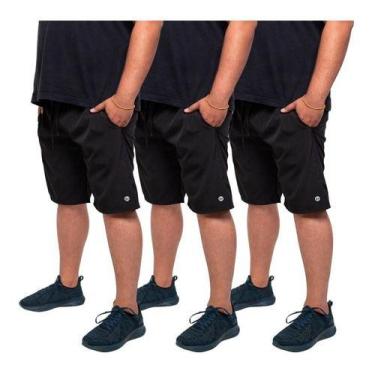 Imagem de Kit 3 Bermuda Plus Size Masculina Short com Elastano  - BEN20 PREMIUM,