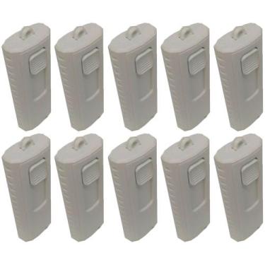 Imagem de 10 Carimbos Automaticos Pocket Stilo 20 - Sem Gravação, Branco