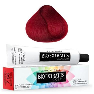 Imagem de Coloração Creme Bio Extratus Color 7.66 Louro Médio Vermelho