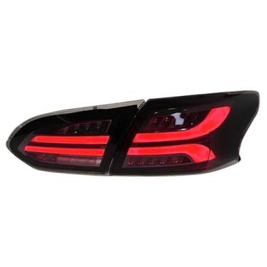 Imagem de Luzes traseiras de estilo de carro compatíveis com Ford Focus 2015-2018 Sedan Lâmpada traseira LED LED DRL Sinal de freio Reverso Acessórios para automóveis(Red)