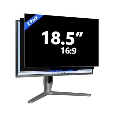 Imagem de Tela de privacidade de 18,5 polegadas para monitor de computador, proteção ocular, antirreflexo, luz azul, proteção de privacidade, tela de 18,5 polegadas, proporção 16:9 [pacote com 2]