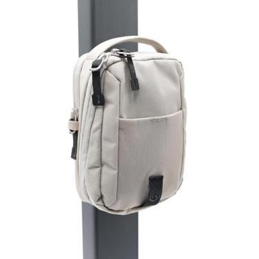 Imagem de Magnetic Bag Company - Bolsa tiracolo tiracolo para homens e mulheres | Bolsa magnética para academia e viagem, Cloudstone, Small to Medium, Bolsa de ginástica transversal com fixação magnética