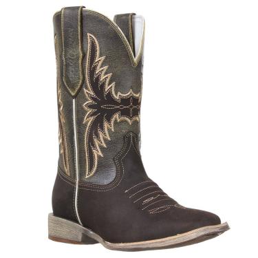 Imagem de Bota Masculina Bico Quadrado Marrom Cow Way 36855