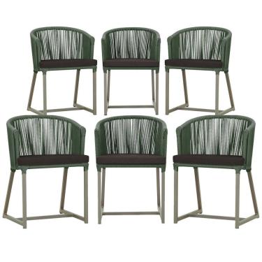 Imagem de 6 Cadeiras de Jantar Área Noronha em Alumínio