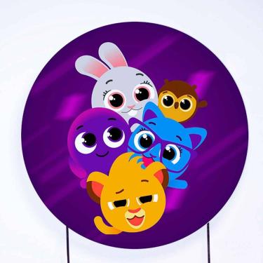 Imagem de Painel Decorativo para Festa 1,80x1,80 metros Veste Fácil com Elástico Bolofofos - Fera Print