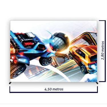 Imagem de Painel de Festa Retangular Rocket League 4,50x2,80 metros - Fera Print