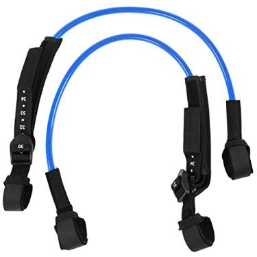 Imagem de 2Pcs 28 to 34inch Black Adjustable Safety Windsurf Harness Leash, Leash Surfboard Surfing Accessory for Windsurfing Equipment (Blue)