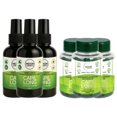 Imagem de Kit 3 Tonico Capilar Fortalecedor + Vitamina Cabelo Pele Unha Beleza M