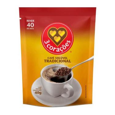 Imagem de Café Solúvel Granulado 3 Corações Tradicional Refil 40g
