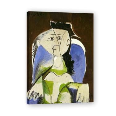 Imagem de Woman Sitting In Blue Armchair Diego Rivera Murals – Arte do Realismo Socialista Mexicano, Muralista do Século 434, Coleção Clássica do Museu de Nova York para Decoração de Casa 30 x 42 cm