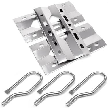 Imagem de Hiorucet Peças de reposição de placa de calor e tubo de queimador de aço inoxidável para Costco Kirkland 720-0108, peças de reposição para churrasqueira Nexgrill 720-0011, 720-0047-U, 720-0047,