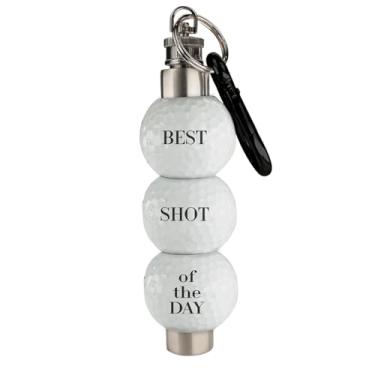 Imagem de Garrafa de golfe feita de bolas de golfe reais, chaveiro e mosquetão fixa-se a qualquer bolsa, os melhores presentes de golfe para homens que têm tudo