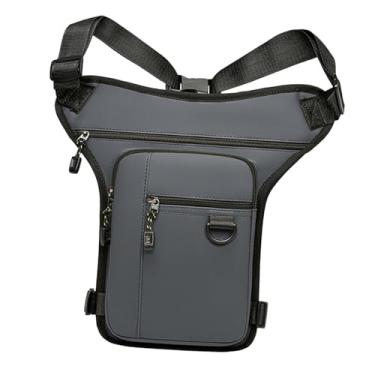Imagem de Vaveren Bolsa de perna caída, bolsa de quadril, transversal, de coxa, pochete de cintura para corrida, viagem, casual, pesca, passeio, Cinza