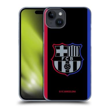 Imagem de Head Case Designs Capa traseira rígida oficialmente licenciada pelo FC Barcelona Away 2024/25 Crest Kit compatível com Apple iPhone 15 Plus