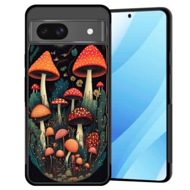 Imagem de BFUKVOU Capa para Pixel 8a, policarbonato rígido + TPU macio, antiderrapante, ultrafina, capa protetora à prova de choque para Google Pixel 8a de 6,1 polegadas, cogumelo mágico