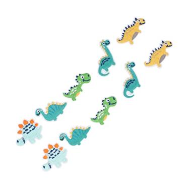 Imagem de Pssopp 10pcs Dinossauros Remendos Coloridos de Roupas Diy Dinossauros Bordados de Bordado para Chapéu de Vestido jeans: Cores Vibrantes Fáceis de Usar para a Família