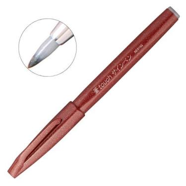 Imagem de Caneta Pincel Brush Sign Pentel Lettering Desenho Caligrafia, Marrom