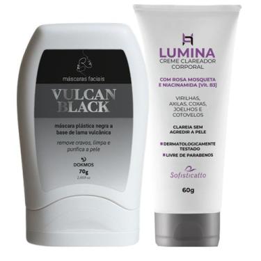 Imagem de Creme Clareador Corporal Axila e Virilha Lumina + Máscara Facial Black