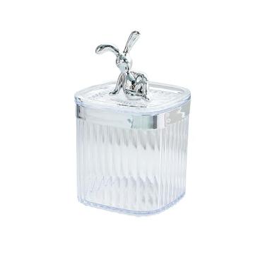 Imagem de Palnto de dente de dente grande capacidade de moda visual jarra de caixa de armazenamento de dente para restaurante em casa (Transparente)