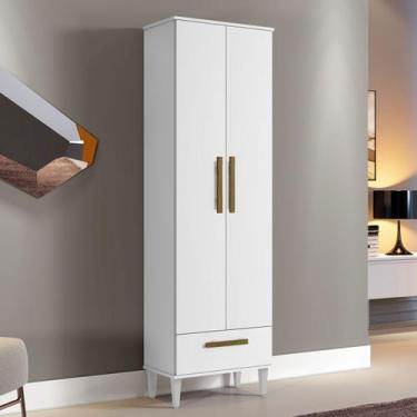 Imagem de Armário Multiuso Natal 2 Portas 1 Gaveta Branco - Kaiki Móveis, Branco