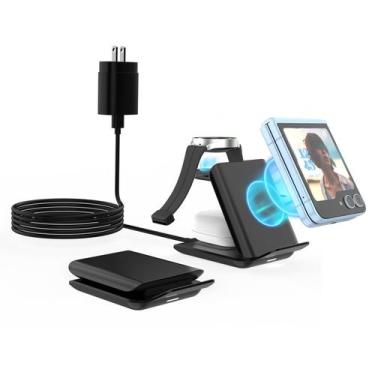 Imagem de Carregador sem fio 3 em 1 com carregamento rápido de 15 W para Samsung